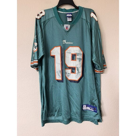 Ted Ginn Jr #19 Miami Dolphins NFL Reebok Green On Field Jersey Men's XL - Picture 2 of 9
